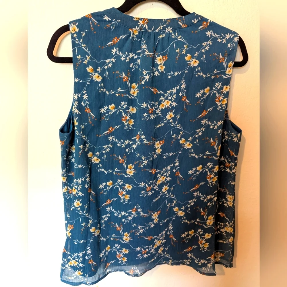 Papermoon Women's Lined V-Neck Floral Sleeveless Top - NWOT Size Large_3